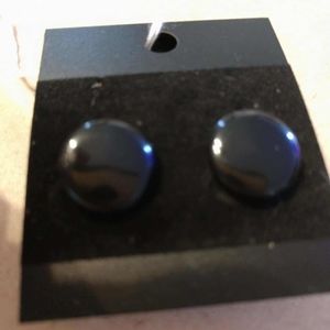 Handmade Round Black Earrings